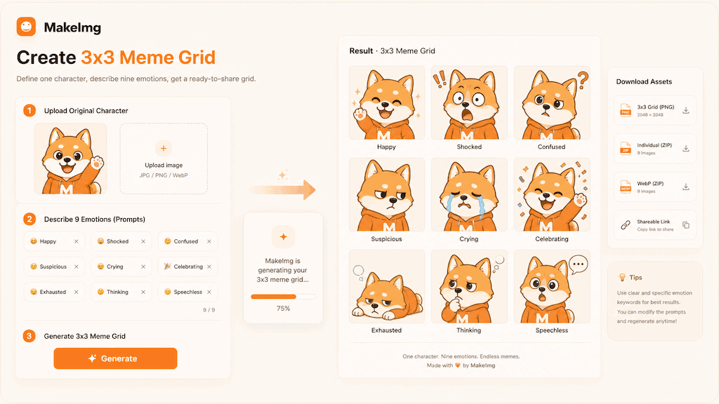 How to Create a 3x3 Meme Grid and Reaction Pack cover illustration