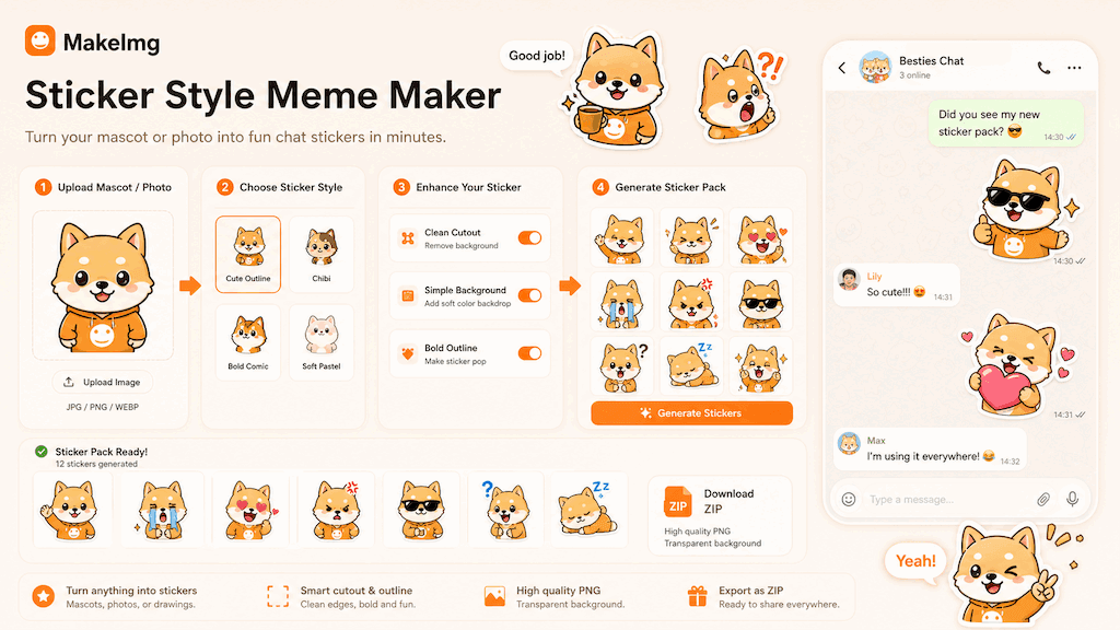AI Sticker Pack Generator cover illustration